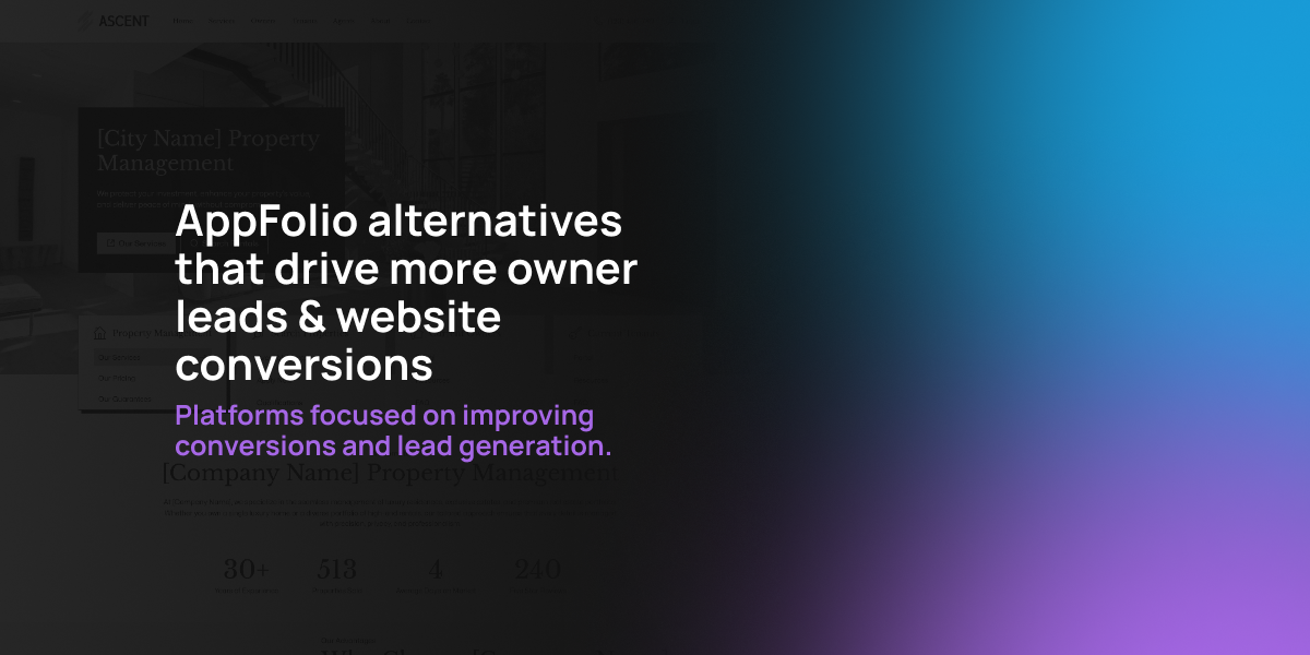 AppFolio alternatives that drive more owner leads & website conversions